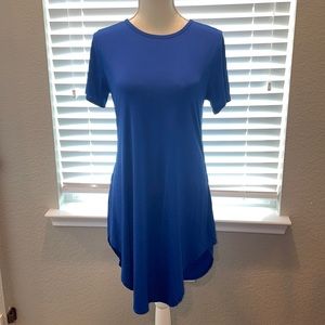 NWOT L&B Royal Blue Long Tee or Short Dress in Size Small